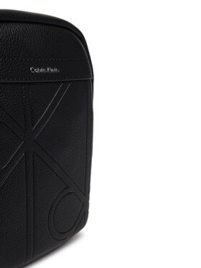 Calvin Klein Saszetka Emblem Aop Emboss Slim Reporter LV04D3371G Czarny
