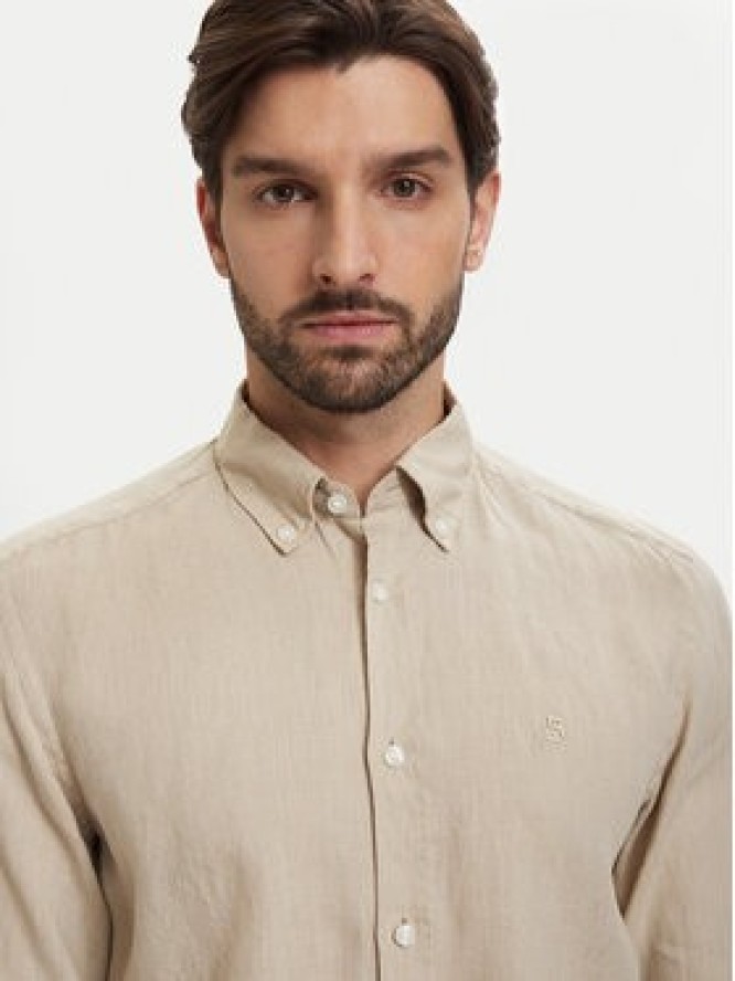 BOSS Koszula H-Liam 50556077 Beżowy Regular Fit