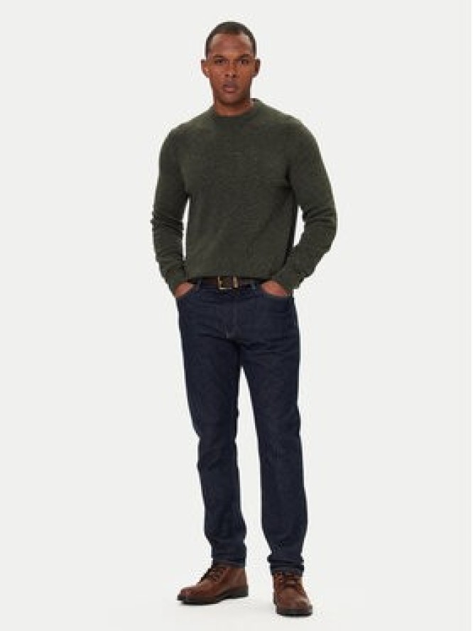 Barbour Sweter Essential Tisbury MKN0844GN79 Zielony Regular Fit