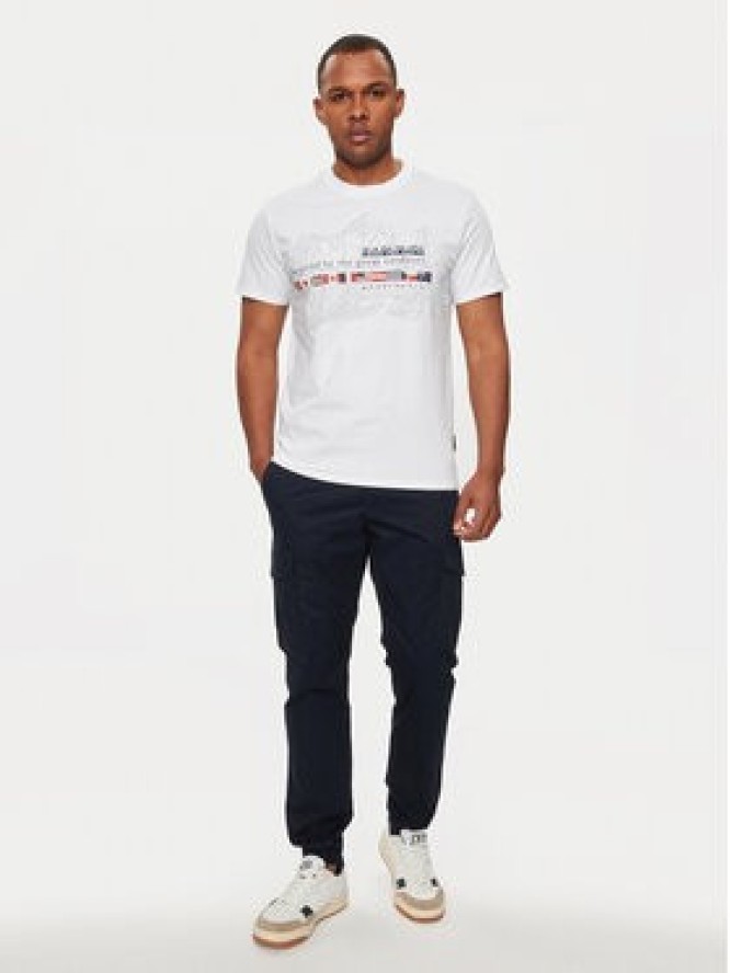 Napapijri T-Shirt S-Turin NP0A4HQG Biały Regular Fit