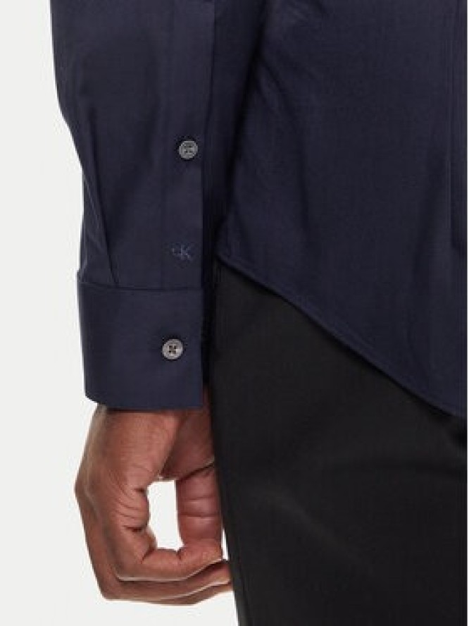 Calvin Klein Koszula LV019EU006 Granatowy Slim Fit
