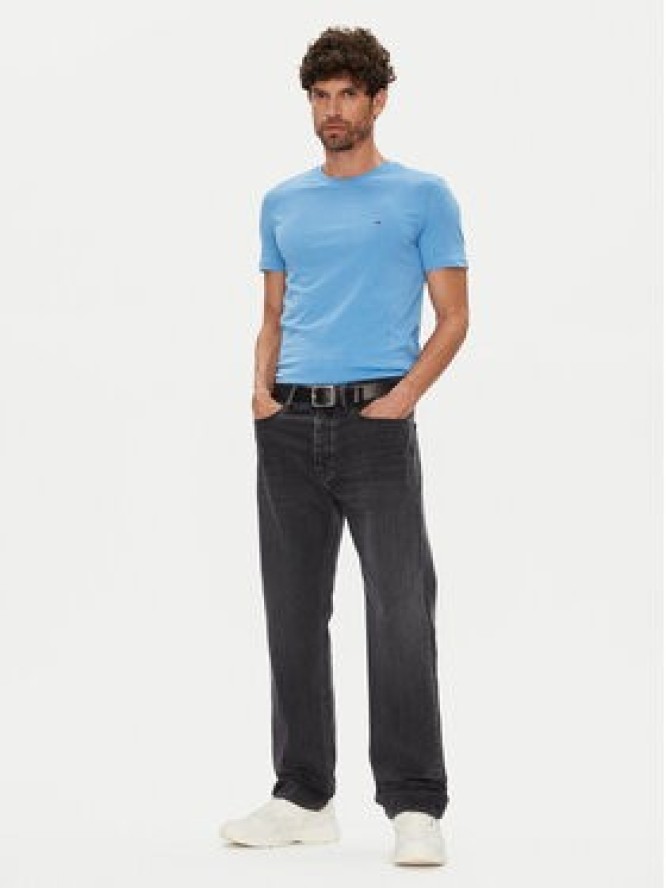 Tommy Jeans T-Shirt Jaspe DM0DM20363 Niebieski Slim Fit