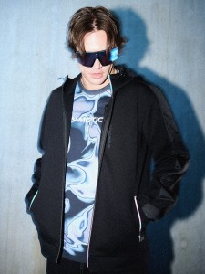 4F Bluza dresowa regular z kapturem męska - czarna L