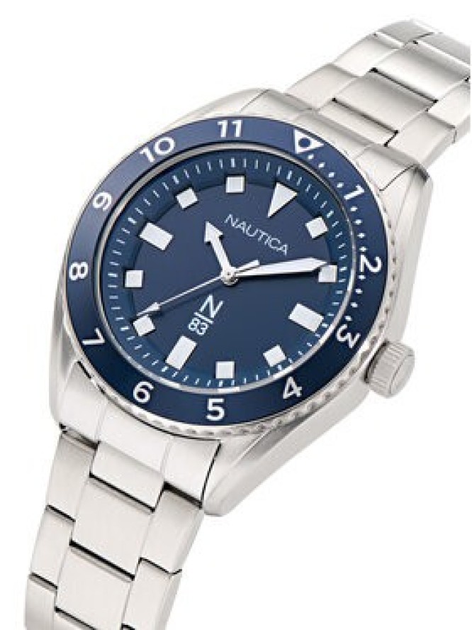 Nautica Zegarek Finn World NAPFWF407 Srebrny