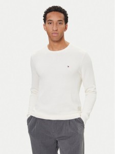 Tommy Hilfiger Sweter Essential MW0MW36347 Écru Regular Fit