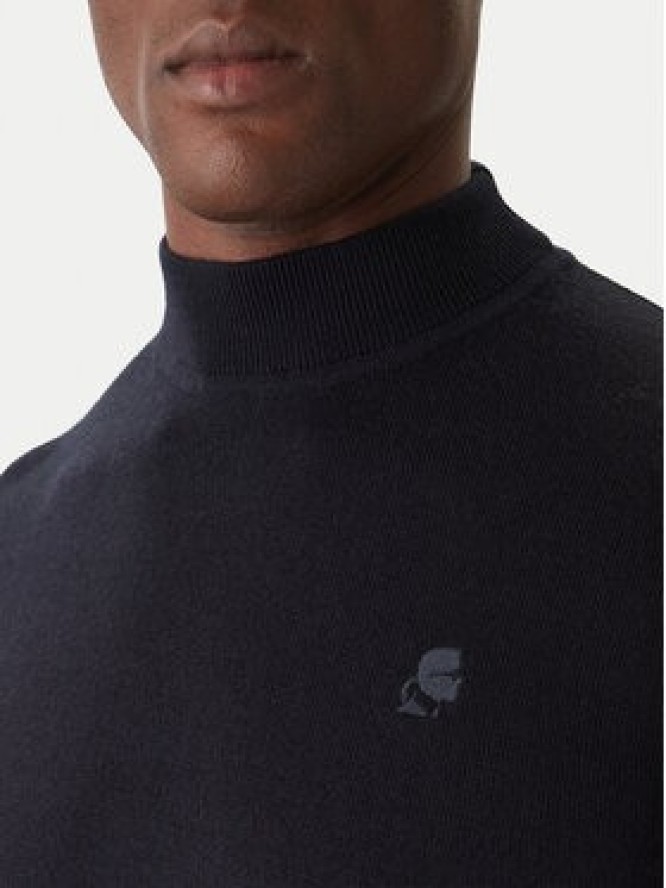 KARL LAGERFELD Golf 655002 554399 Granatowy Slim Fit