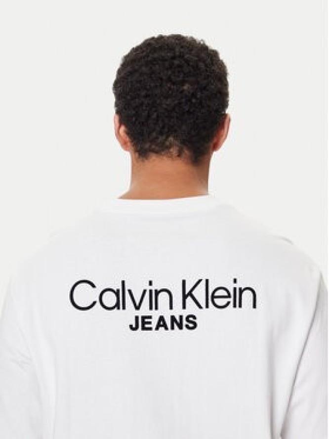 Calvin Klein Jeans T-Shirt LV04RD825G Biały Regular Fit