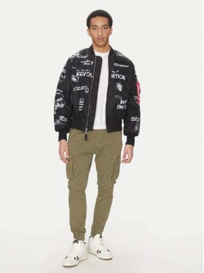 Alpha Industries Kurtka bomber MA-1 Peace 156136 Czarny Regular Fit