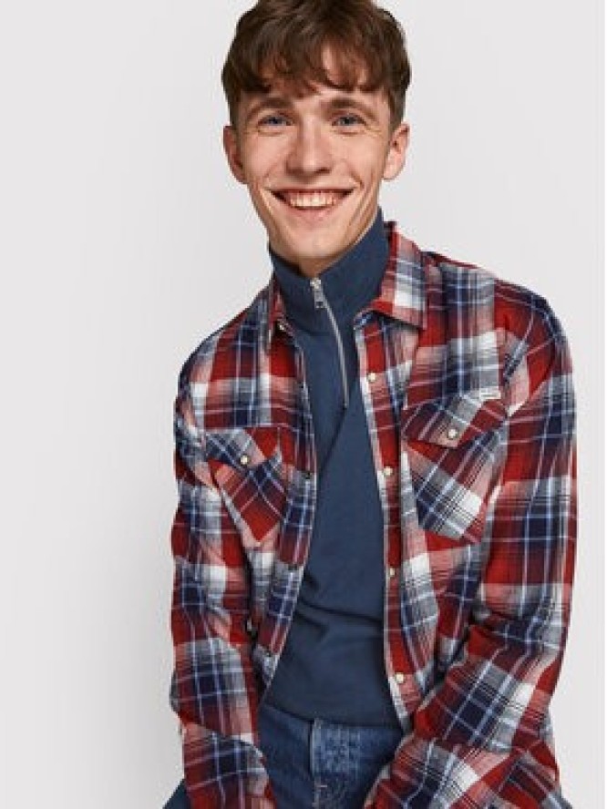 Jack & Jones Sweter Emil 12189339 Granatowy Regular Fit