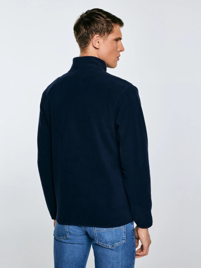 Bluza męska polarowa rozpinana granatowa Malkom 403