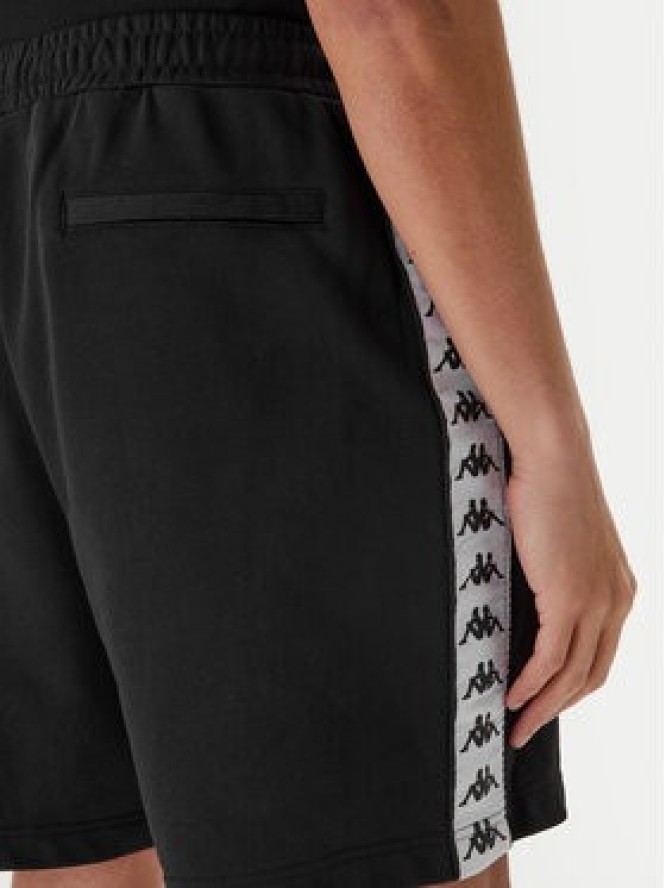 Kappa Szorty sportowe Banda Oviedo 351S77W Czarny Comfort Fit