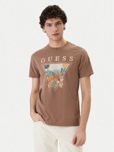 Guess T-Shirt M6GI33 K3310 Brązowy Regular Fit