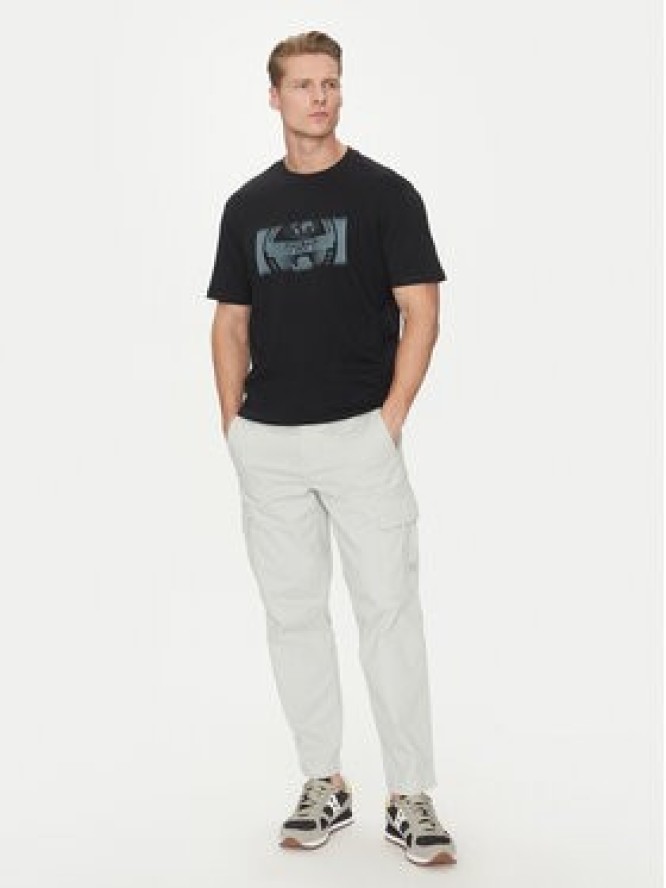 Napapijri T-Shirt S-Vanni NP0A4IEA Czarny Regular Fit