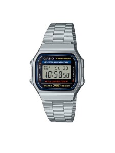 Casio Zegarek Vintage A168WA-1YES Srebrny
