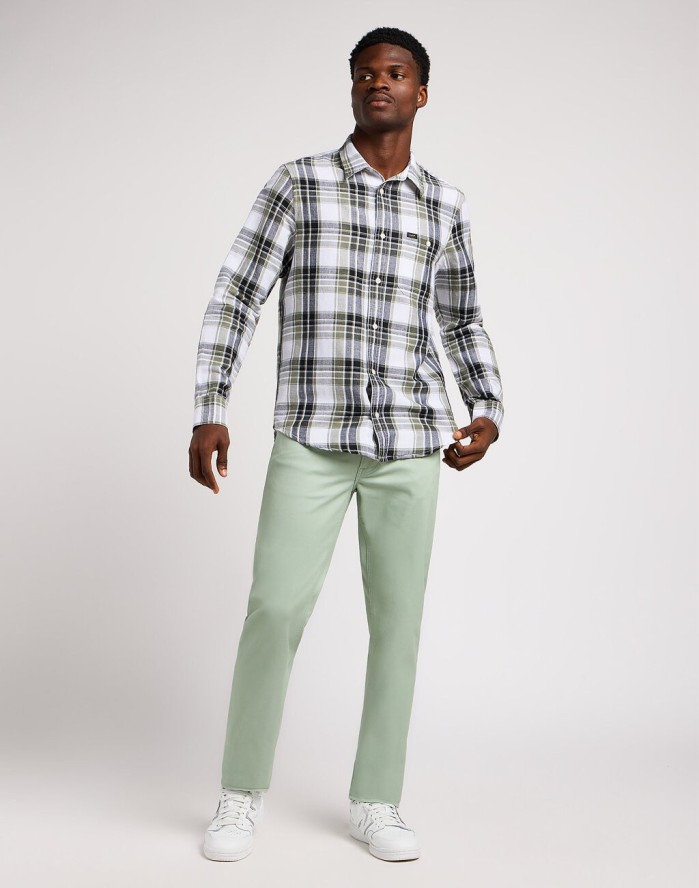 LEE MĘSKA KOSZULA LEESURE SHIRT OLIVE GROVE 112350073 L66N045022