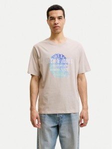 Jack & Jones T-Shirt Gradient Print 12288094 Szary Regular Fit