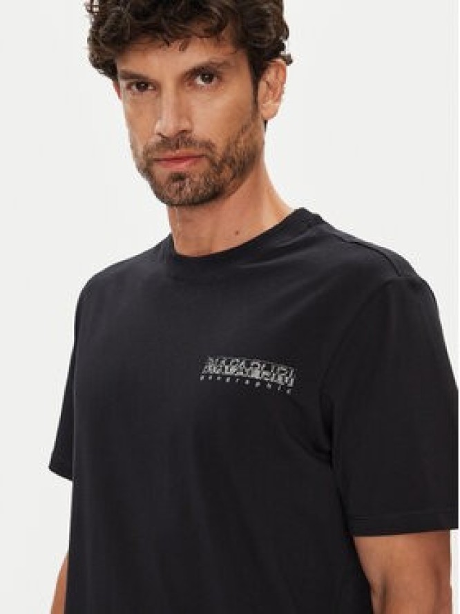 Napapijri T-Shirt S-Turrach NP0A893U Czarny Regular Fit