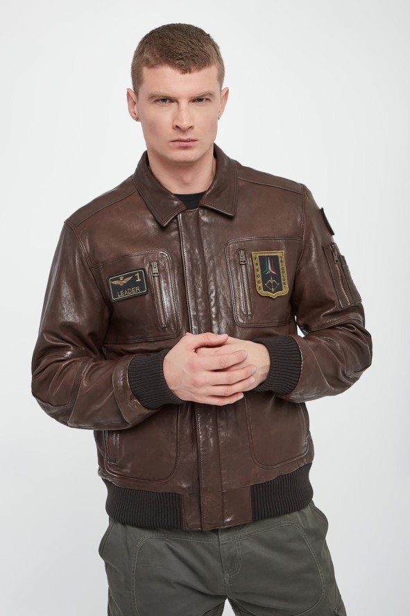 Kurtka męska skórzana AERONAUTICA MILITARE