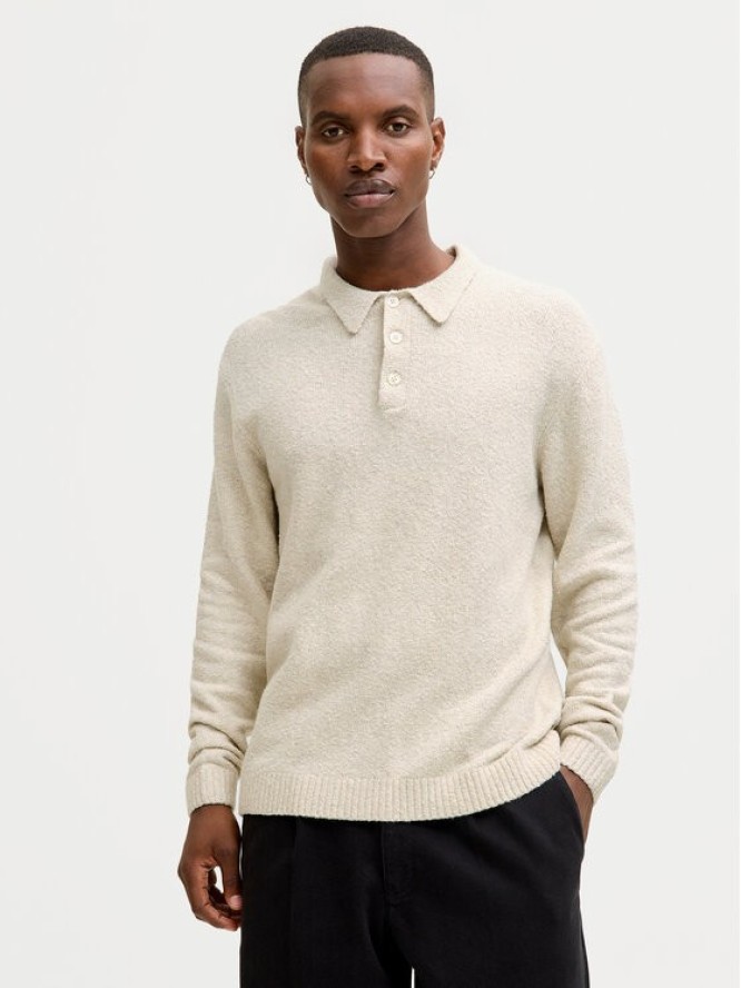 Jack & Jones Sweter Maverick 12286144 Beżowy Regular Fit