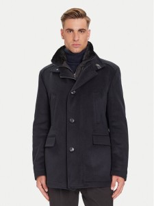 JOOP! Płaszcz wełniany 17 JO-48Gary 30048807 Granatowy Regular Fit