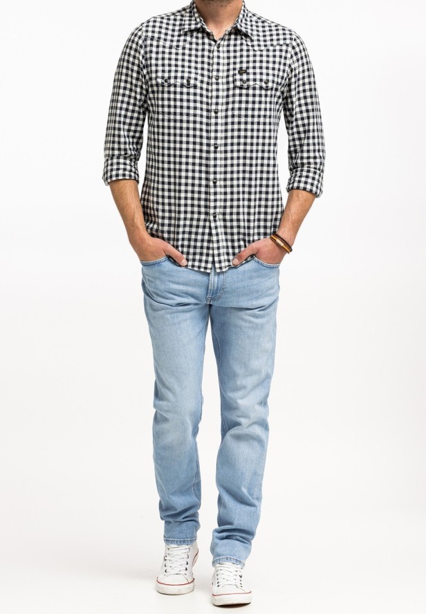 LEE DAREN ZIP FLY MĘSKIE SPODNIE JEANSOWE JEANSY DŻINSY BLUE SKY LIGHT L707ICC25 112331697