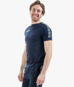 T-shirt sportowy Givova Cotton Band granatowy