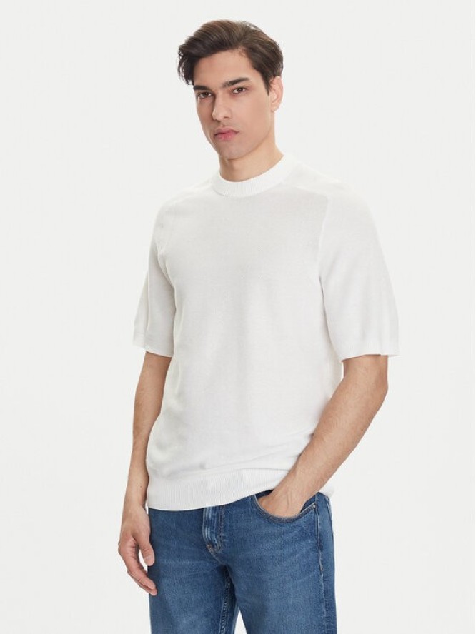 BOSS Sweter Kencel 50545678 Biały Regular Fit