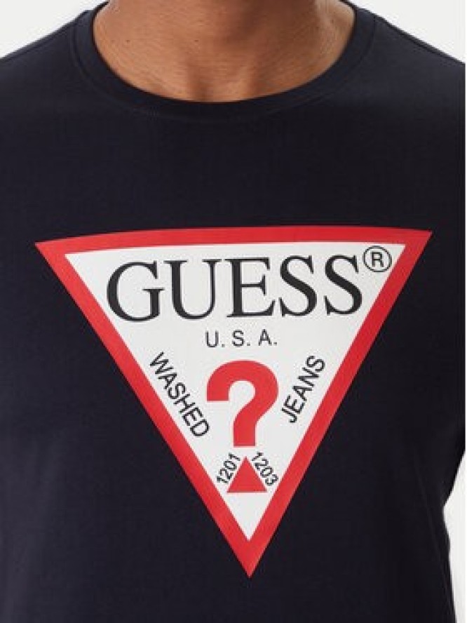 Guess T-Shirt M2YI71 I3Z14 Granatowy Slim Fit