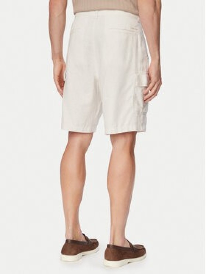 Calvin Klein Jeans Szorty materiałowe LV04RF610G Beżowy jasny Regular Fit