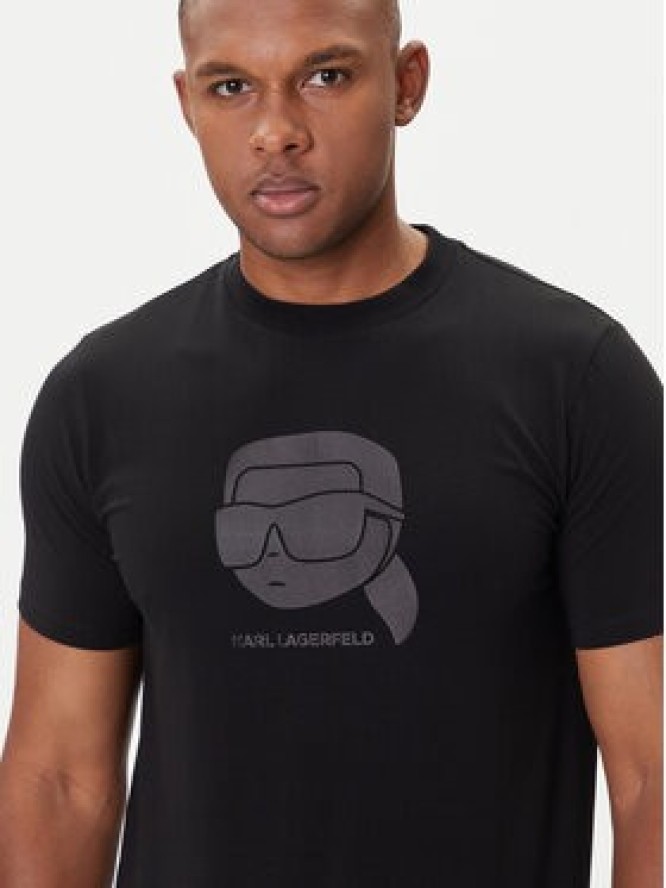 KARL LAGERFELD T-Shirt 755032 554221 Czarny Regular Fit