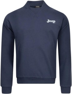 Męska bluza z kapturem Jeep Bomber Neck w kolorze niebieskim