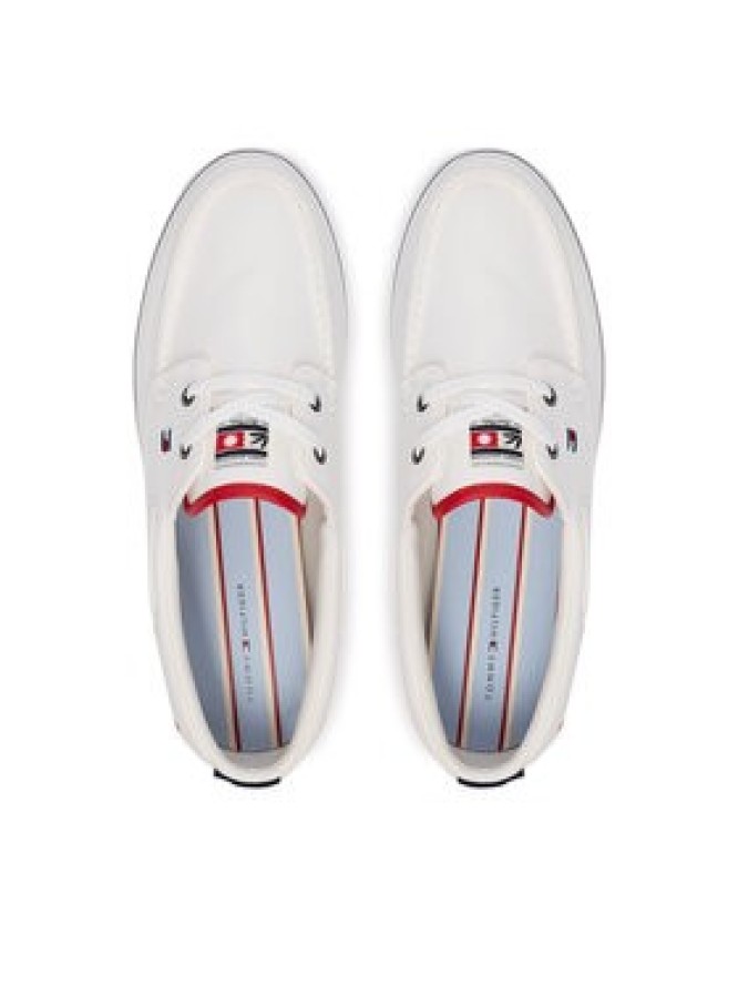 Tommy Hilfiger Tenisówki Th Boat Vulc Sneaker Canvas FM0FM05877 Biały