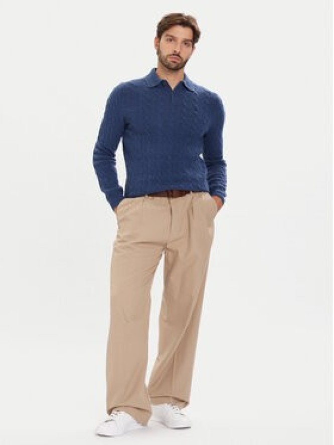 Polo Ralph Lauren Sweter 710974165003 Granatowy Regular Fit