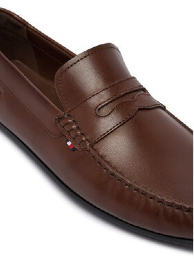 Tommy Hilfiger Mokasyny Core Hilfiger Leather Driver FM0FM05790 Brązowy