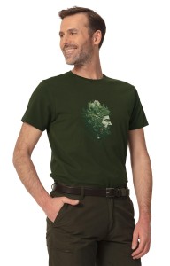 T-shirt myśliwski męski Tagart FNT Las Green z nadrukiem