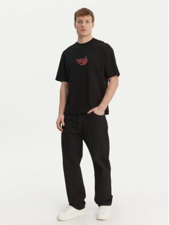 HUGO T-Shirt Domans 50564642 Czarny Oversize