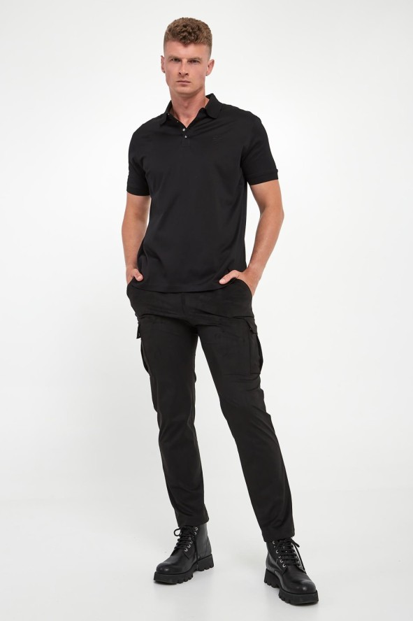 Polo męskie z logo KARL LAGERFELD