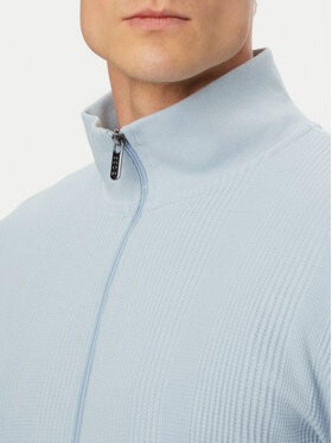 BOSS Bluza Structure 50559332 Niebieski jasny Regular Fit