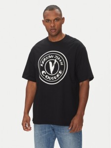 Versace Jeans Couture T-Shirt 78GAHE08 Czarny Regular Fit