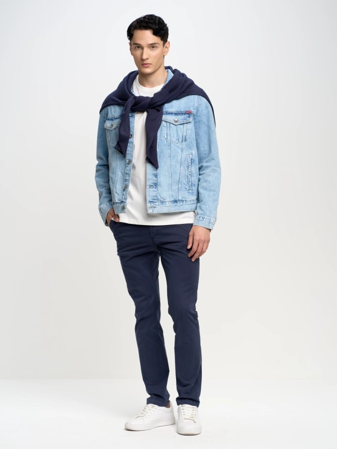 Spodnie męskie chinosy granatowe Erhat 404