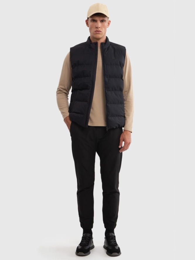 Kamizelka męska pikowana czarna Braelyn 906