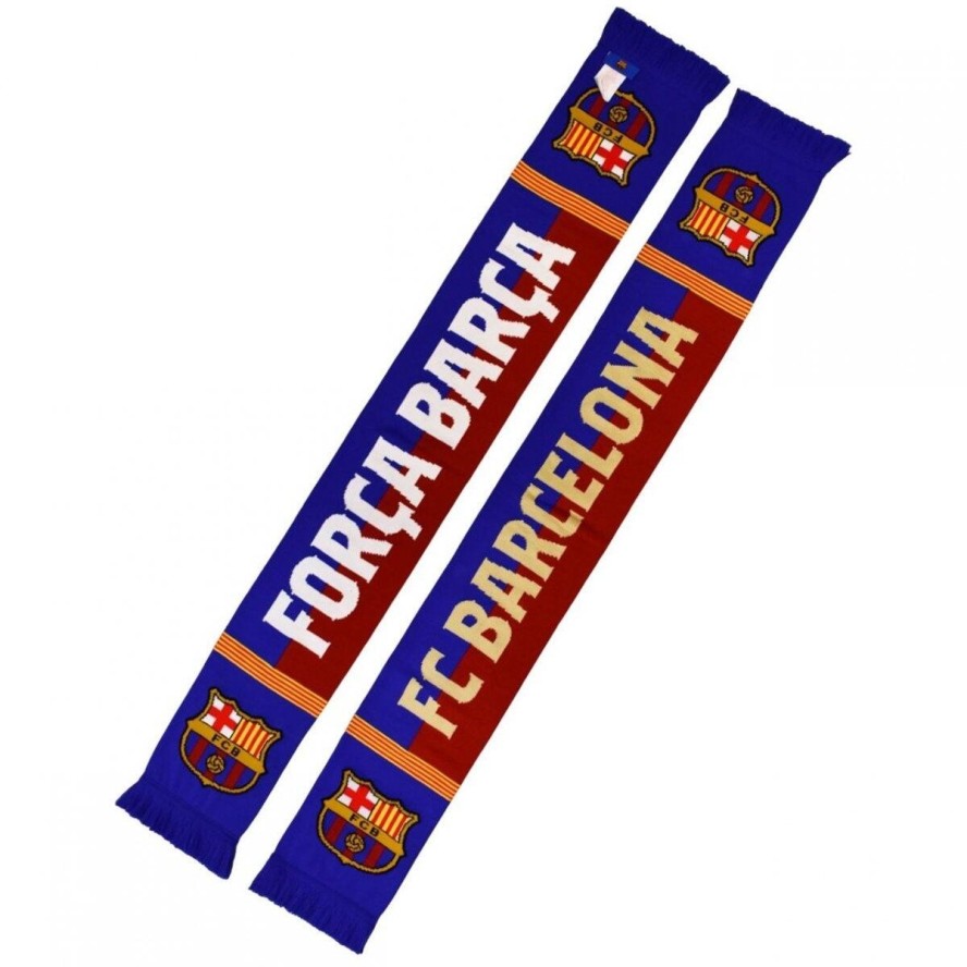 FC Barcelona szalik kibica dwustronny Double Knitted Scarf N33 wielokolorowy