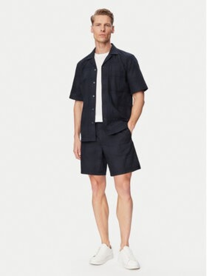 BOSS Szorty materiałowe Sandrew 50559371 Granatowy Regular Fit