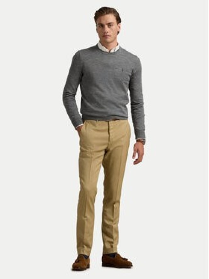 Polo Ralph Lauren Sweter 710946143002 Szary Slim Fit