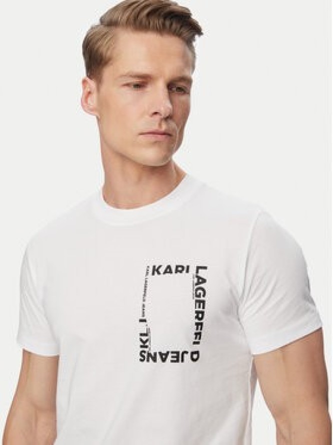 Karl Lagerfeld Jeans T-Shirt B2M17046 Biały Slim Fit