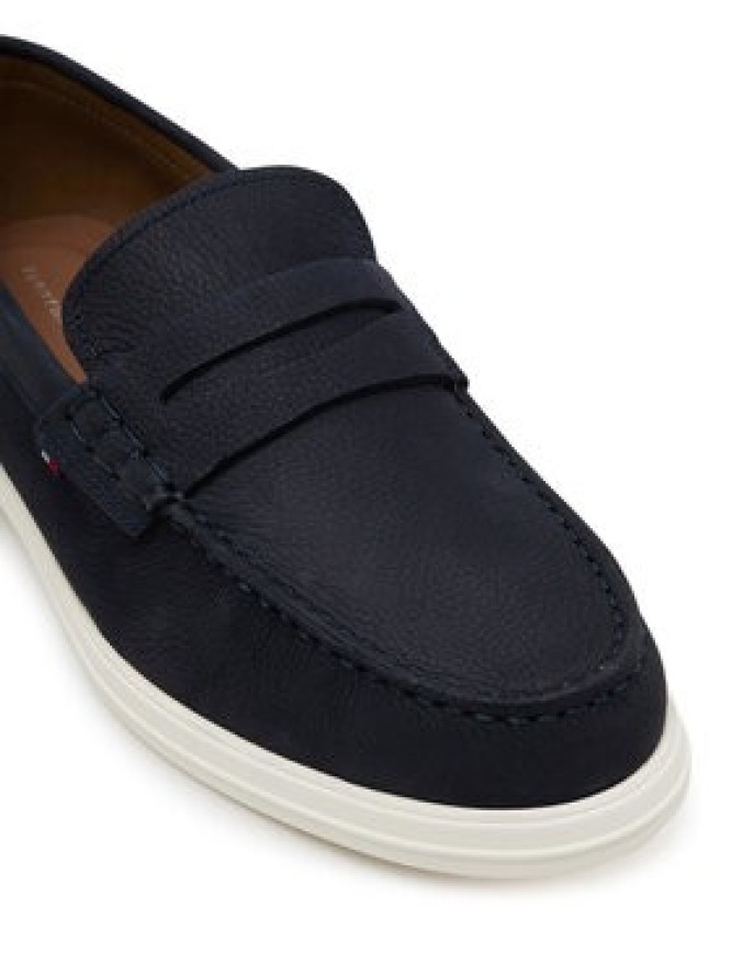 Tommy Hilfiger Mokasyny Nubuck P Loafer FM0FM05350 Granatowy