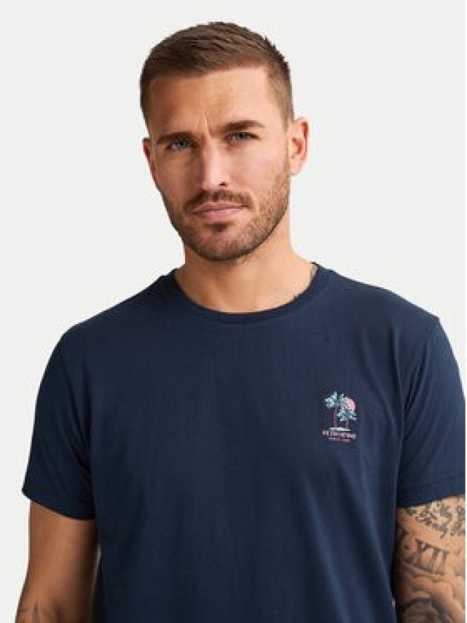 Petrol Industries T-Shirt M-1050-TSR644 Granatowy Regular Fit