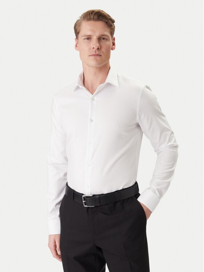Calvin Klein Koszula LV019EU090 Biały Slim Fit