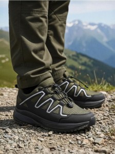 Sportowe buty z elastycznymi sznurówkami - zielony