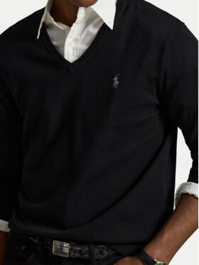 Polo Ralph Lauren Sweter Ls Sf Vn Pp 710670789003 Czarny Regular Fit